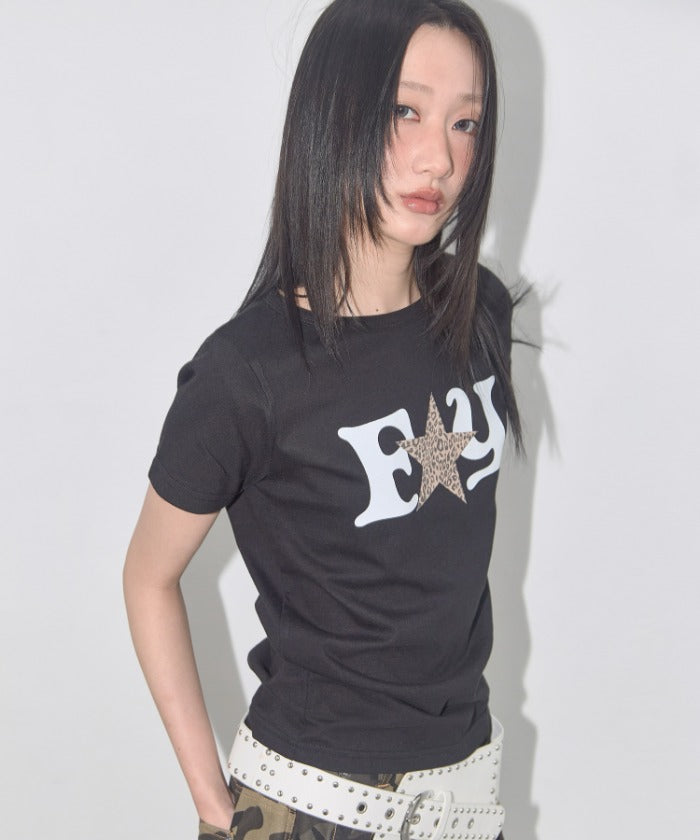 FY LEOPARD TEE (BLACK)