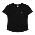 (w) TCM mini logo curved T (black)
