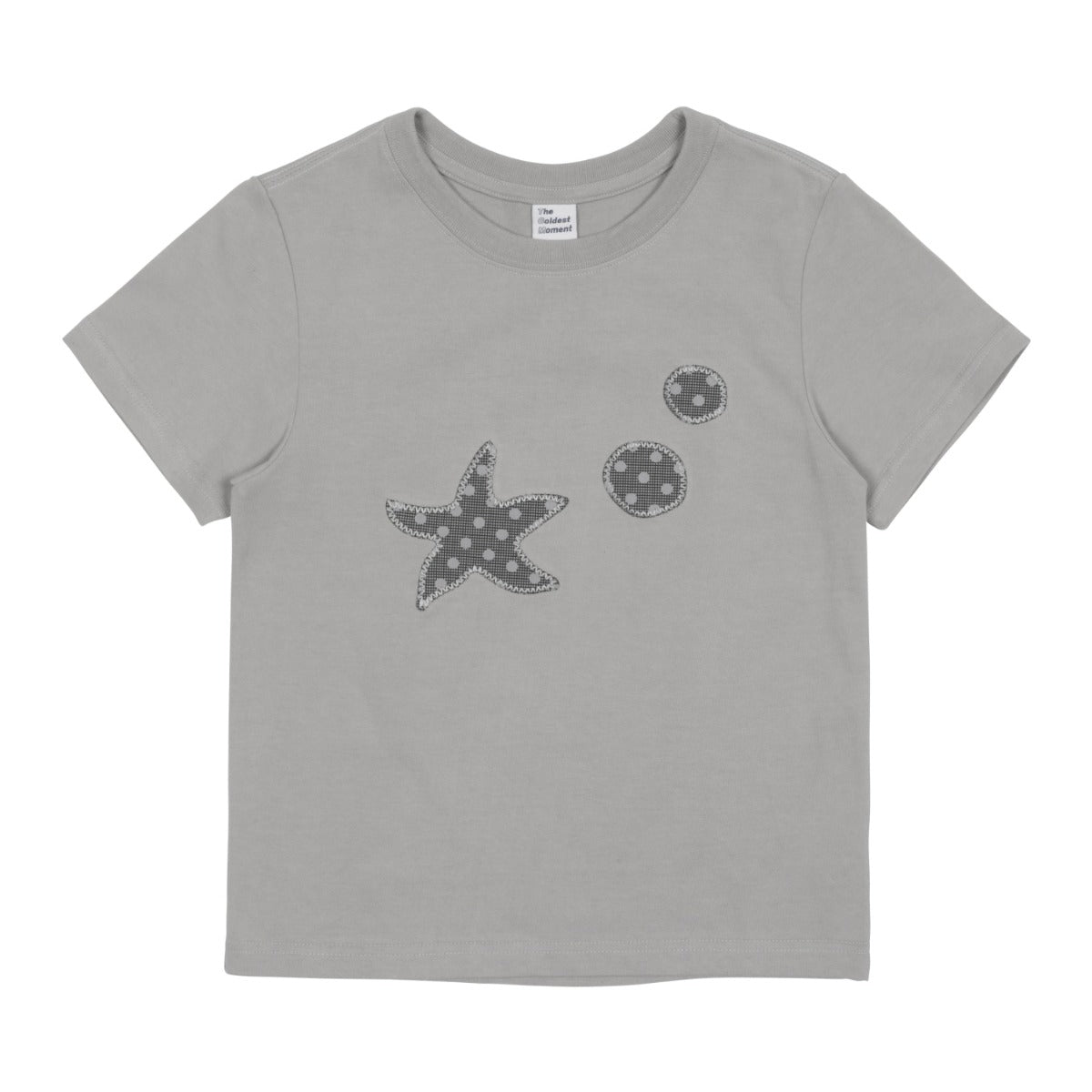(w) starfish dot patch T (grey) (5/30 예약배송)