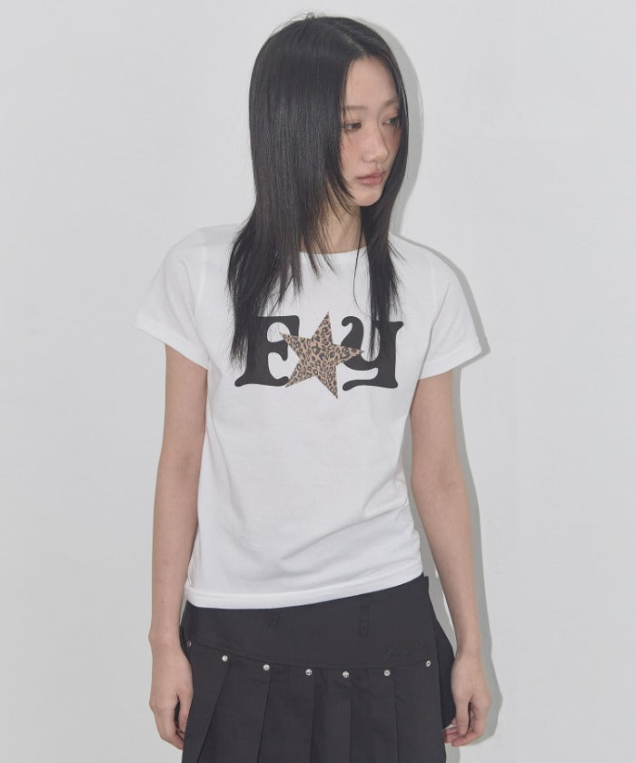 FY LEOPARD TEE (WHITE)
