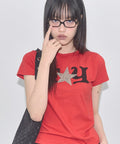 FY LEOPARD TEE (RED)